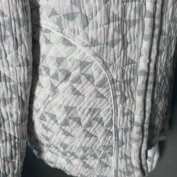 IRO jacket Medium EU 38 bomber quilted lightweight spring white gray cotton NWT - Picture 15 of 16